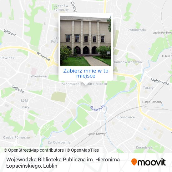 Mapa Wojewódzka Biblioteka Publiczna im. Hieronima Łopacińskiego