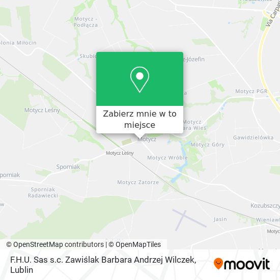 Mapa F.H.U. Sas s.c. Zawiślak Barbara Andrzej Wilczek