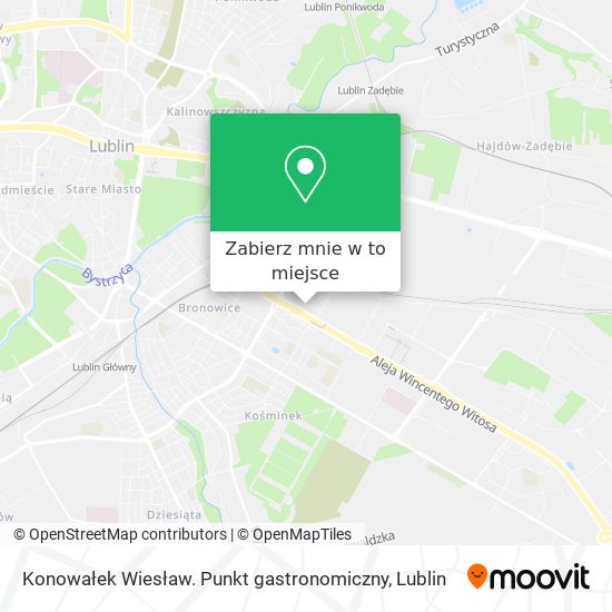 Mapa Konowałek Wiesław. Punkt gastronomiczny