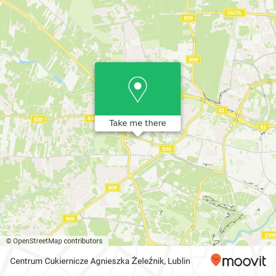 Mapa Centrum Cukiernicze Agnieszka Żeleźnik