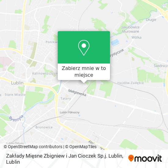 Mapa Zakłady Mięsne Zbigniew i Jan Cioczek Sp.j. Lublin