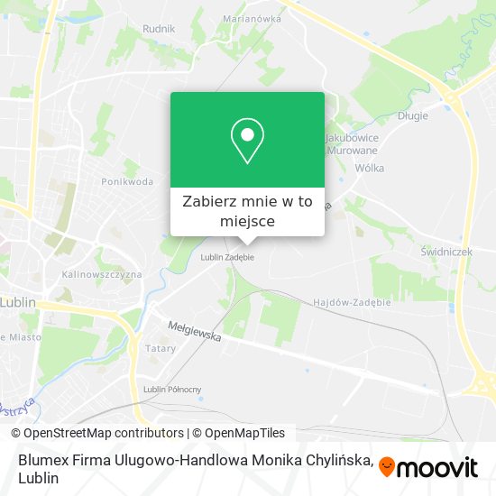 Mapa Blumex Firma Ulugowo-Handlowa Monika Chylińska