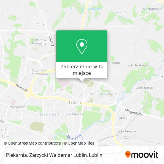 Mapa Piekarnia. Zarzycki Waldemar Lublin