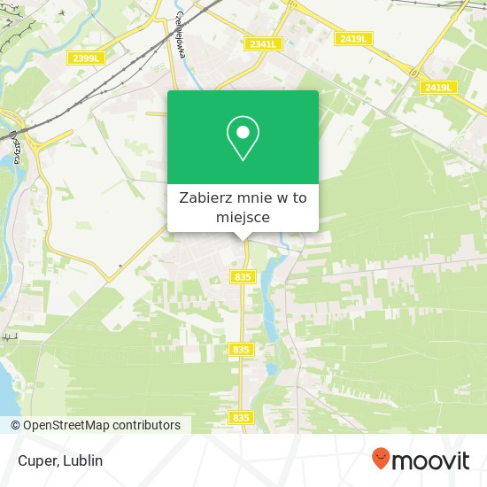 Mapa Cuper, ulica Seweryna Sierpinskiego 2 20-448 Lublin