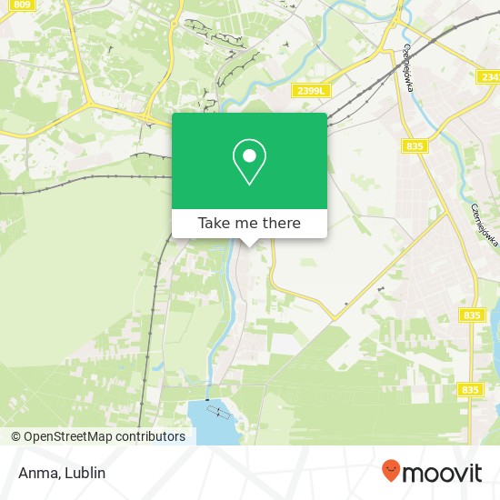 Mapa Anma, ulica Nalkowskich 20-470 Lublin