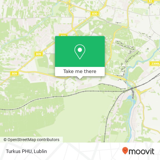 Mapa Turkus PHU, ulica Turkusowa 8 20-572 Lublin