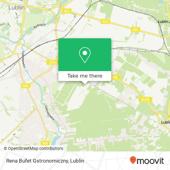 Mapa Rena Bufet Gstronomiczny, ulica Grenadierow 3 20-331 Lublin