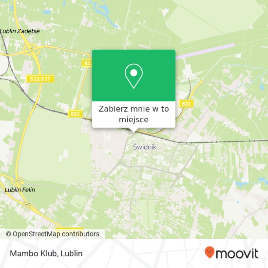 Mapa Mambo Klub, aleja Lotnikow Polskich 9 21-040 Swidnik