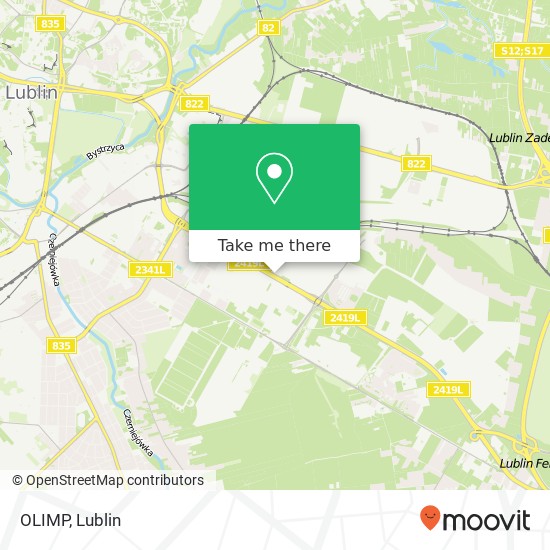 Mapa OLIMP, aleja Wincentego Witosa 20-330 Lublin