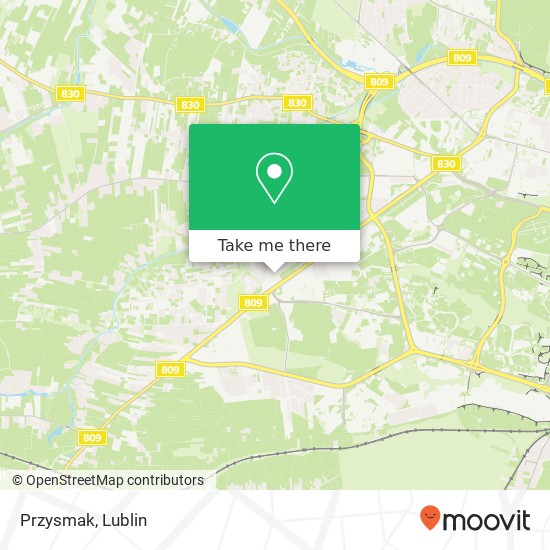 Mapa Przysmak, ulica Wertera 8 20-713 Lublin