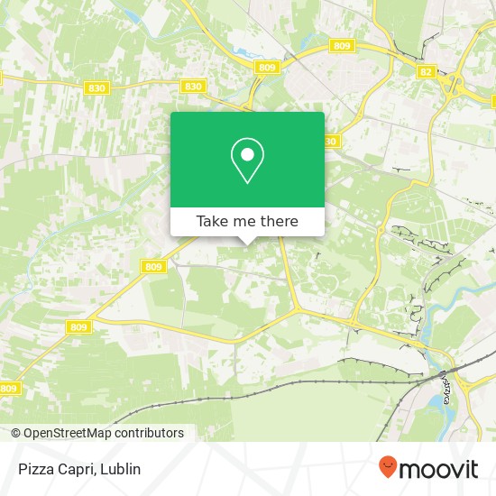 Mapa Pizza Capri, ulica Dragonow 2 20-554 Lublin