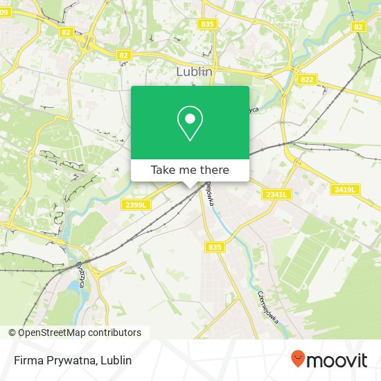 Mapa Firma Prywatna, ulica Pocztowa 2 20-408 Lublin