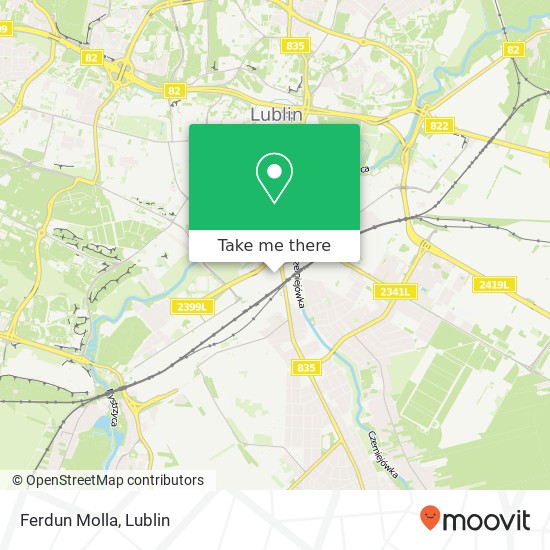 Mapa Ferdun Molla, ulica 1 Maja 28 20-410 Lublin
