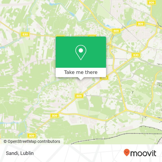 Mapa Sandi, ulica Parysa 23 20-712 Lublin