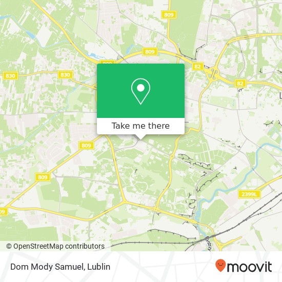 Mapa Dom Mody Samuel, ulica Tomasza Zana 19 20-001 Lublin