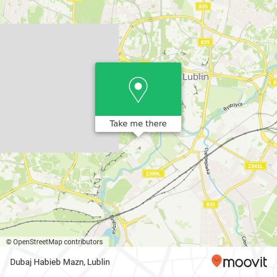 Mapa Dubaj Habieb Mazn, ulica Nadbystrzycka 28 20-618 Lublin