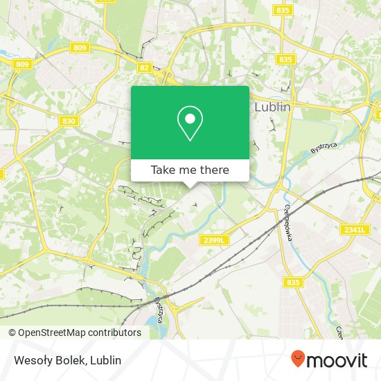 Mapa Wesoły Bolek, ulica Nadbystrzycka 30 20-618 Lublin