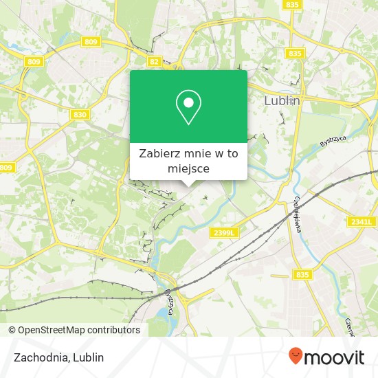 Mapa Zachodnia, ulica Zachodnia 3 20-620 Lublin