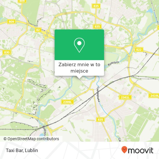 Mapa Taxi Bar, aleja Jozefa Pilsudskiego 22 20-407 Lublin