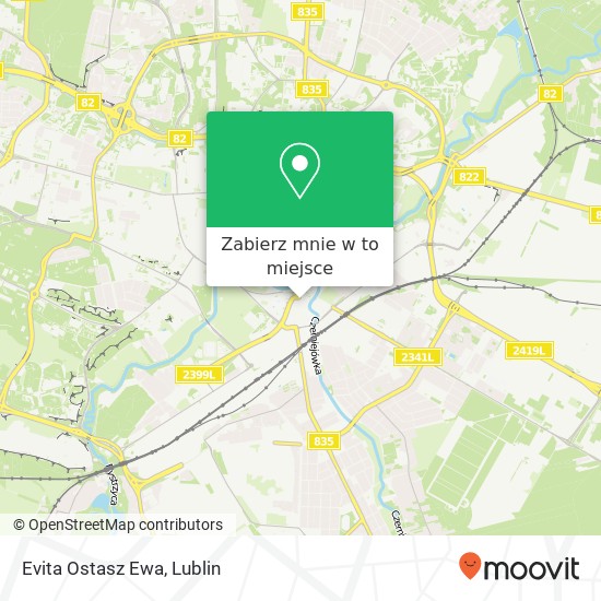 Mapa Evita Ostasz Ewa, ulica Koscielna 20-307 Lublin