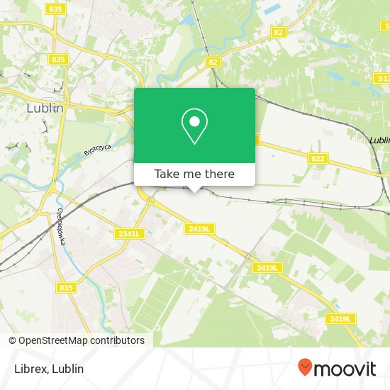 Mapa Librex, ulica Chemiczna 20-329 Lublin