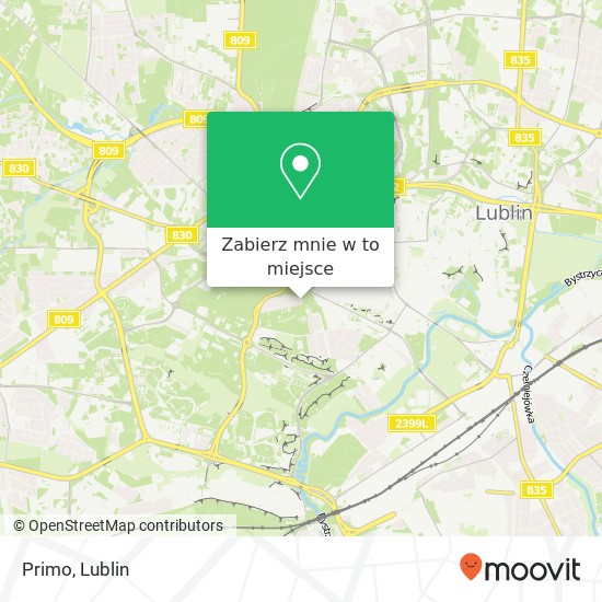 Mapa Primo, ulica Hryniewieckiego 70 20-610 Lublin