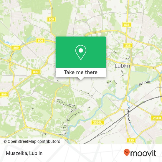 Mapa Muszelka, ulica Obroncow Pokoju 2 20-030 Lublin