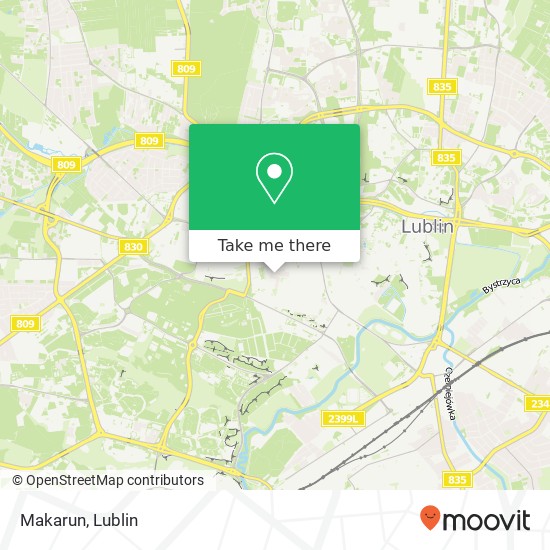 Mapa Makarun, ulica Obroncow Pokoju 23 20-030 Lublin