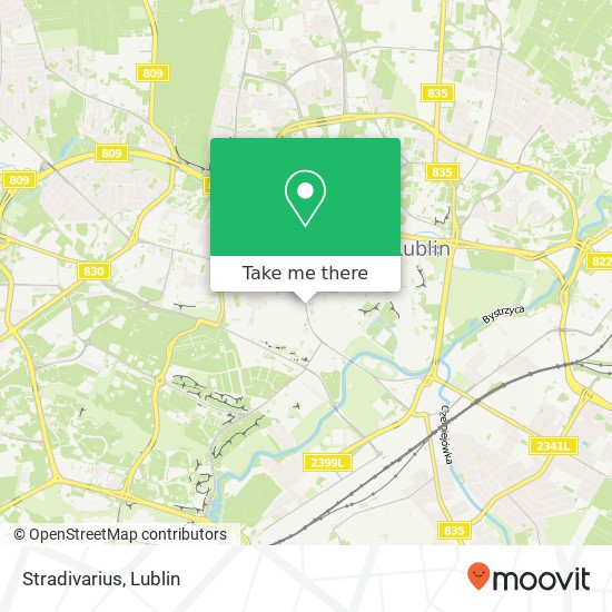 Mapa Stradivarius, ulica Lipowa 20-020 Lublin