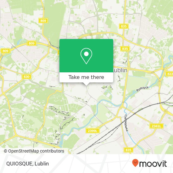Mapa QUIOSQUE, ulica Lipowa 20-020 Lublin