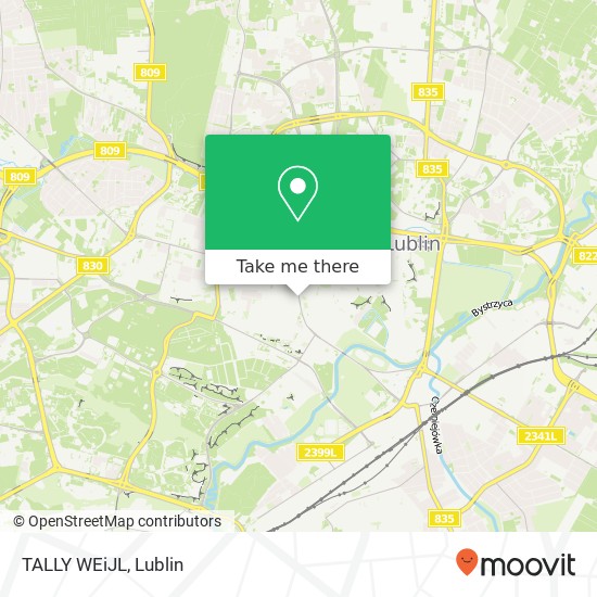 Mapa TALLY WEiJL, ulica Lipowa 13 20-020 Lublin