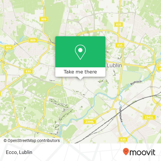 Mapa Ecco, ulica Lipowa 20-020 Lublin
