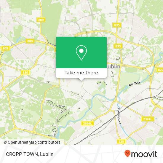 Mapa CROPP TOWN, ulica Lipowa 13 20-020 Lublin