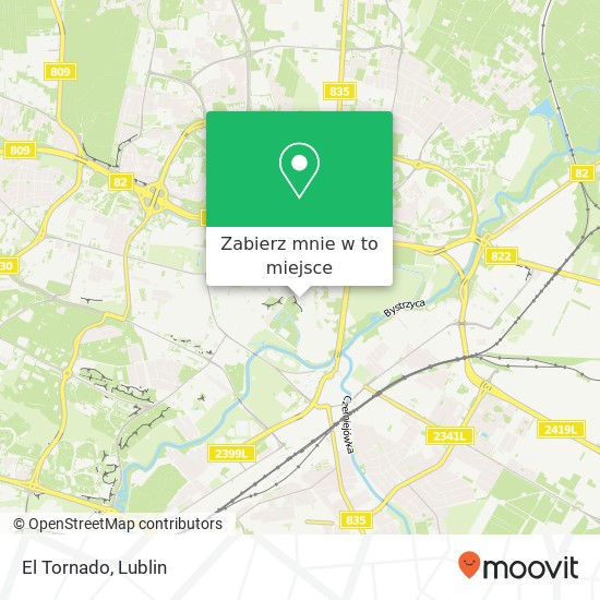 Mapa El Tornado, ulica Bernardynska 9 20-109 Lublin