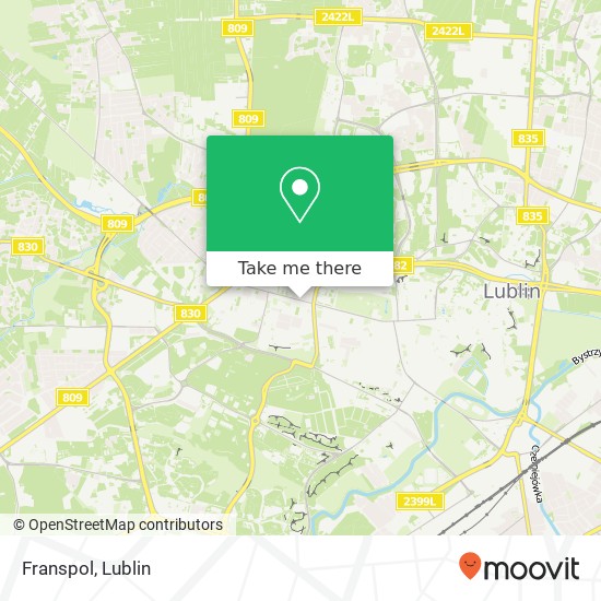 Mapa Franspol, Aleje Raclawickie 26 20-043 Lublin