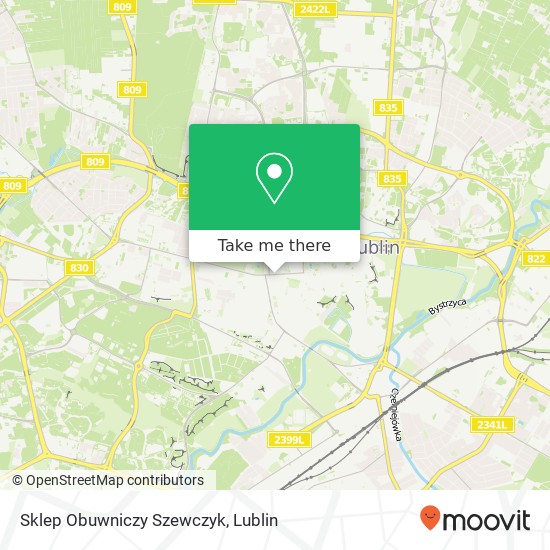 Mapa Sklep Obuwniczy Szewczyk, ulica Krakowskie Przedmiescie 74 20-076 Lublin