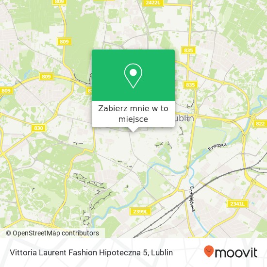 Mapa Vittoria Laurent Fashion Hipoteczna 5, ulica Hipoteczna 5 20-027 Lublin