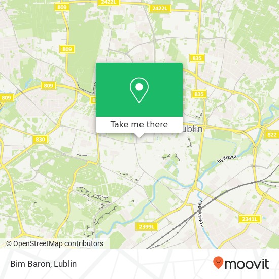 Mapa Bim Baron, ulica Jasna 7 20-077 Lublin