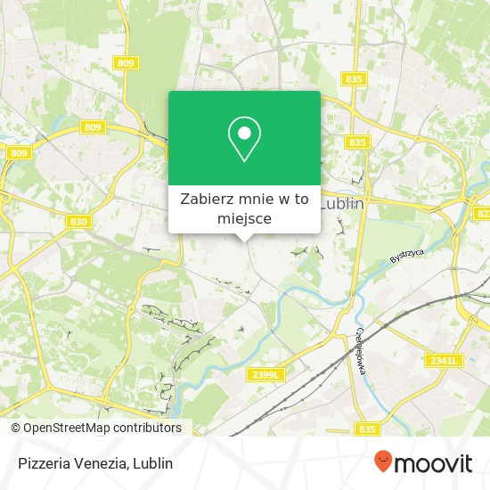 Mapa Pizzeria Venezia, ulica Marii Sklodowskiej-Curie 2 20-029 Lublin
