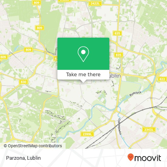 Mapa Parzona, ulica Krakowskie Przedmiescie 51 20-076 Lublin