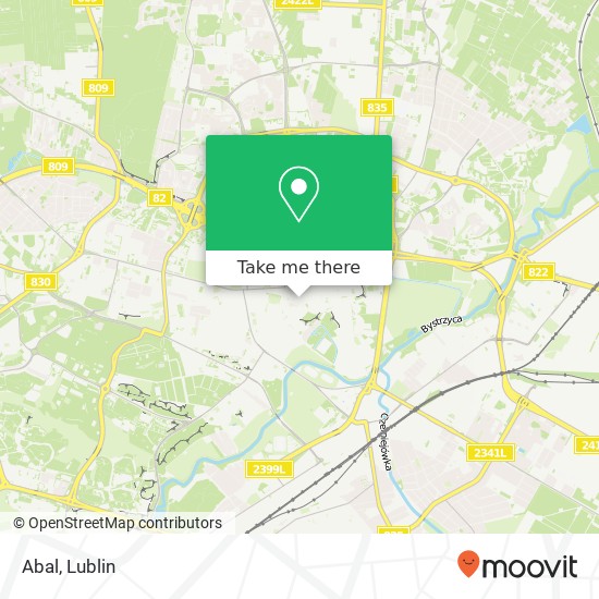 Mapa Abal, ulica Peowiakow 3 20-007 Lublin