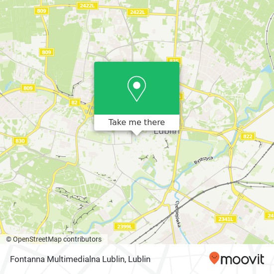 Mapa Fontanna Multimedialna Lublin