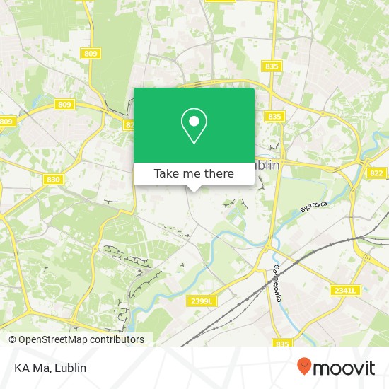 Mapa KA Ma, ulica Fryderyka Chopina 8 20-026 Lublin