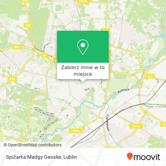 Mapa Spiżarka Madgy Gessler, ulica Tadeusza Kosciuszki 10 20-006 Lublin