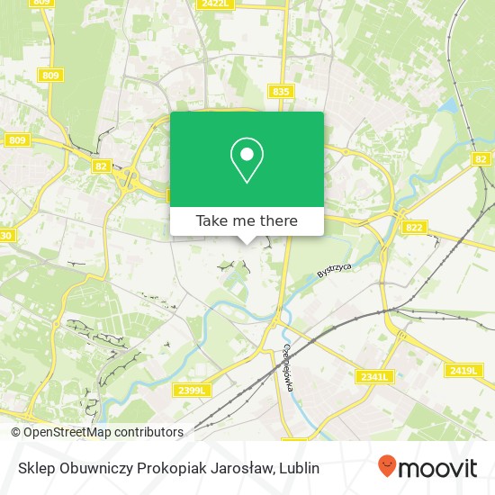 Mapa Sklep Obuwniczy Prokopiak Jarosław, ulica Krolewska 5 20-109 Lublin