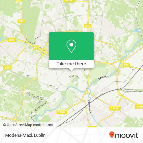Mapa Modena-Maxi, ulica Kapucynska 6 20-009 Lublin