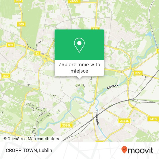 Mapa CROPP TOWN, ulica Gabriela Narutowicza 9 20-004 Lublin