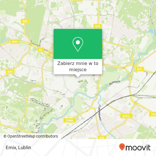 Mapa Emix, ulica Gabriela Narutowicza 12 20-004 Lublin