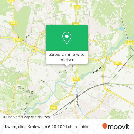 Mapa Kwam, ulica Krolewska 6 20-109 Lublin