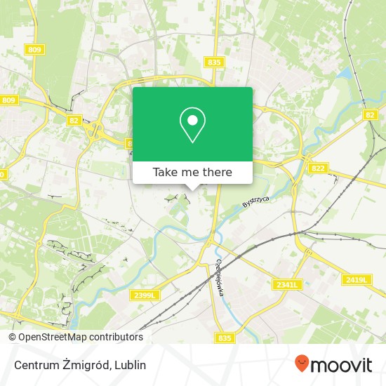 Mapa Centrum Żmigród, ulica Zmigrod 5 20-110 Lublin